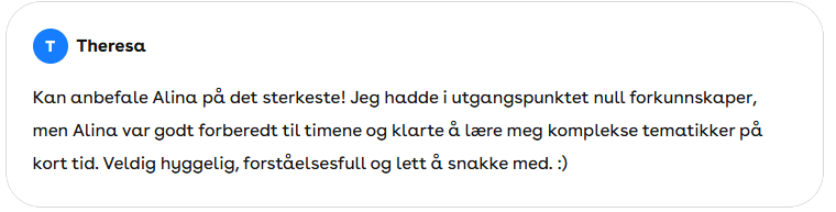 Anbefaling – Theresa